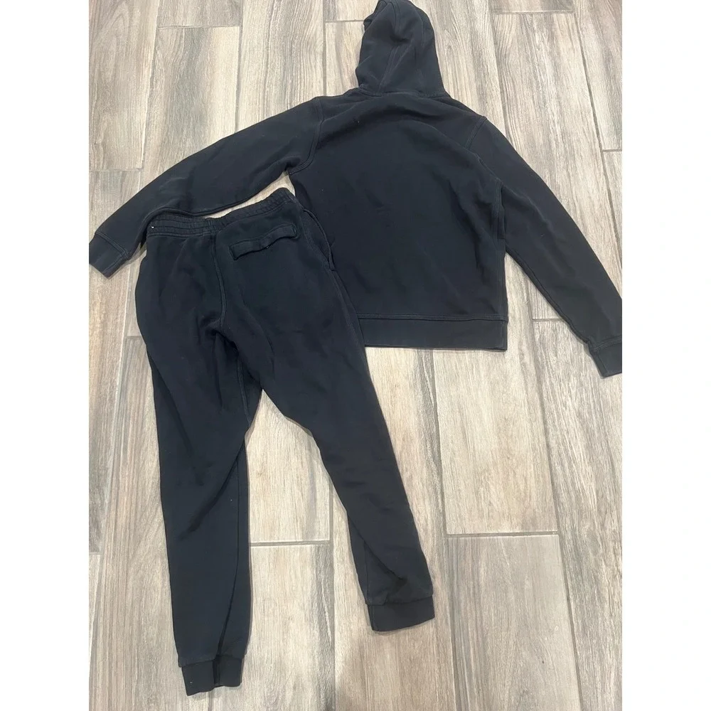 Nike Tracksuit Set Womens Hoodie Joggers Black Sz S Petite Activewear Sweatsuit